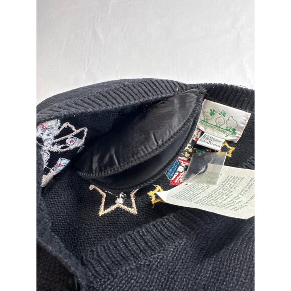 Vintage QVC Quacker Factory Womens Small Cardigan Sweater Good Wishes Angels - Picture 3 of 10